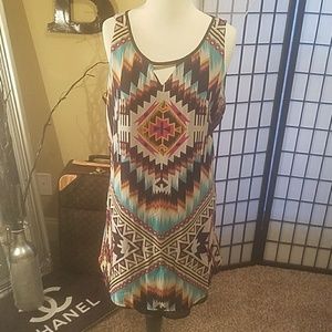 Tribal print layered Dress/tunic